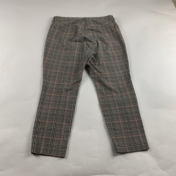 Old Navy Black & Tan Tartan Stretch Canvas Skinny Pixie Pant 12 - Picture 7 of 8
